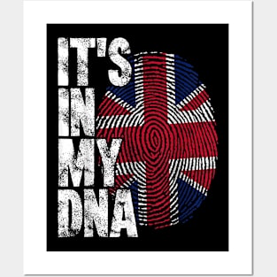 IT'S IN MY DNA British Flag England UK Britain Union Jack Posters and Art